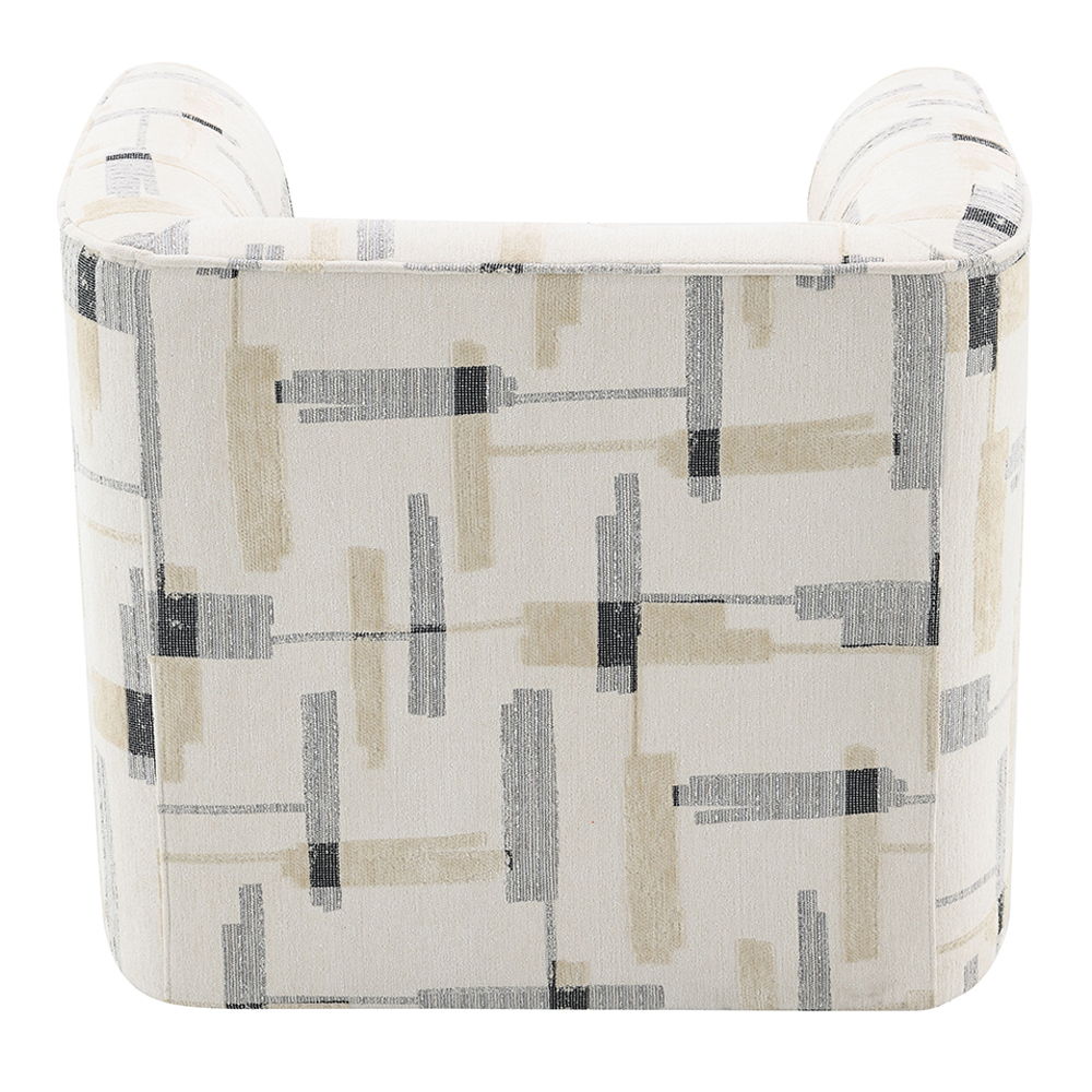 Darya - Chair With Swivel - Beige Pattern Fabric - Tony's Home Furnishings