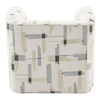 Darya - Chair With Swivel - Beige Pattern Fabric - Tony's Home Furnishings