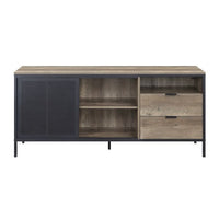 Nantan - TV Stand - Rustic Oak & Black Finish - 28