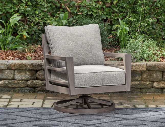 Hillside Barn - Gray / Brown - Swivel Lounge W/ Cushion Signature Design by Ashley® 