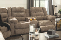 Thumbnail for Workhorse - Cocoa - Dbl Rec Loveseat W/Console - Tony's Home Furnishings