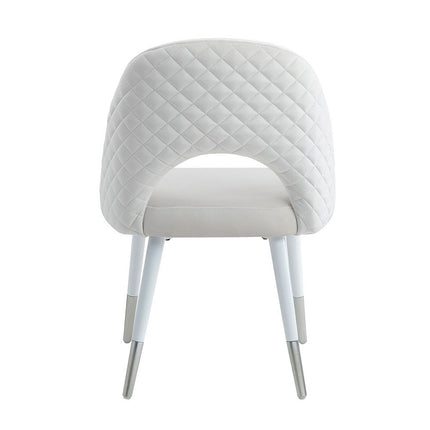 Zemirah - Side Chair (Set of 2) - White Velvet & White ACME 