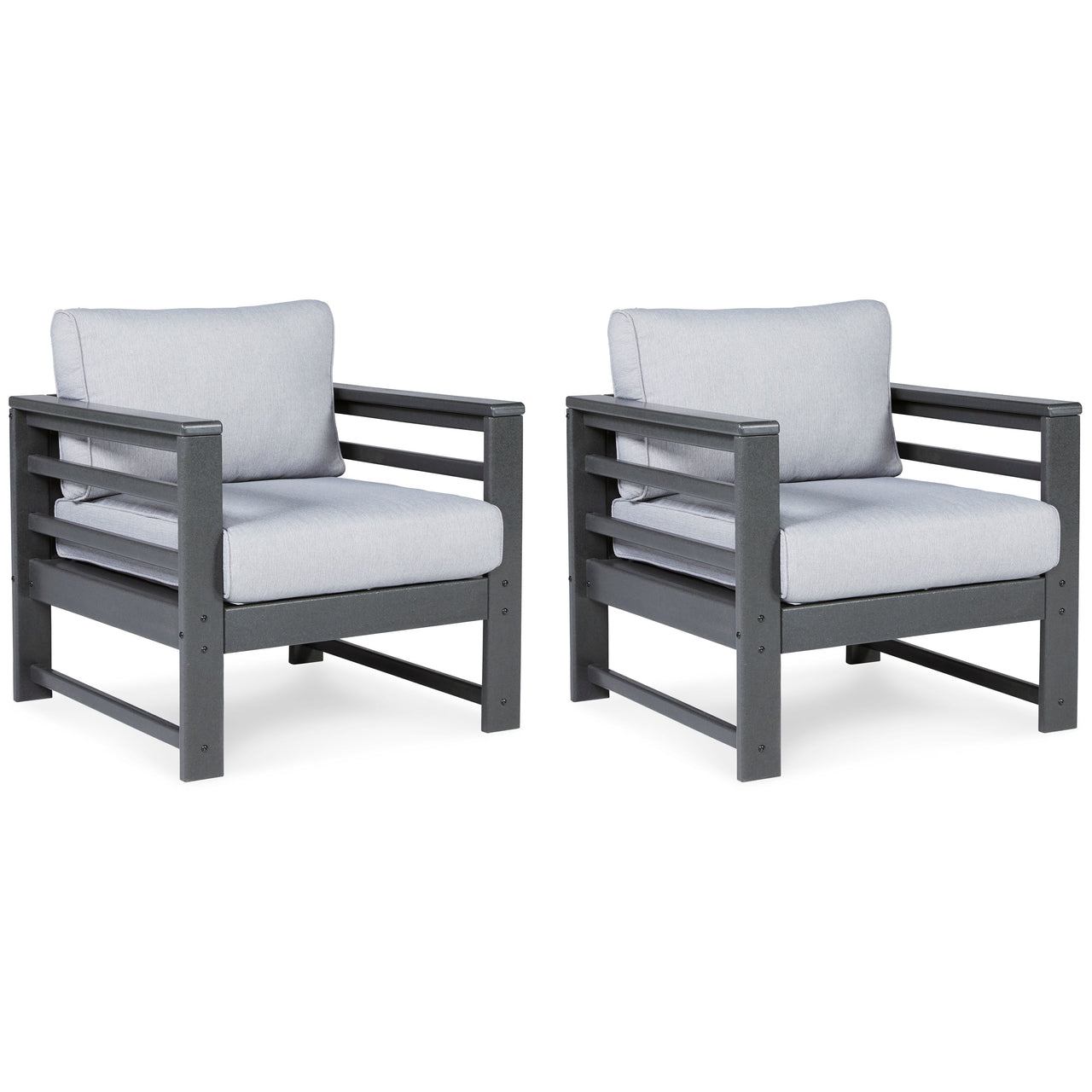 Amora - Charcoal Gray - Lounge Chair W/Cushion (Set of 2) Ashley Furniture 
