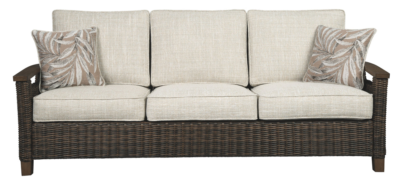 Paradise - Medium Brown - Sofa With Cushion - Tony's Home Furnishings