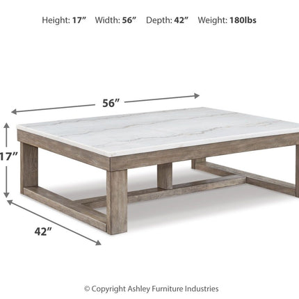 Loyaska - Brown/ivory - Rectangular Cocktail Table Signature Design by Ashley® 