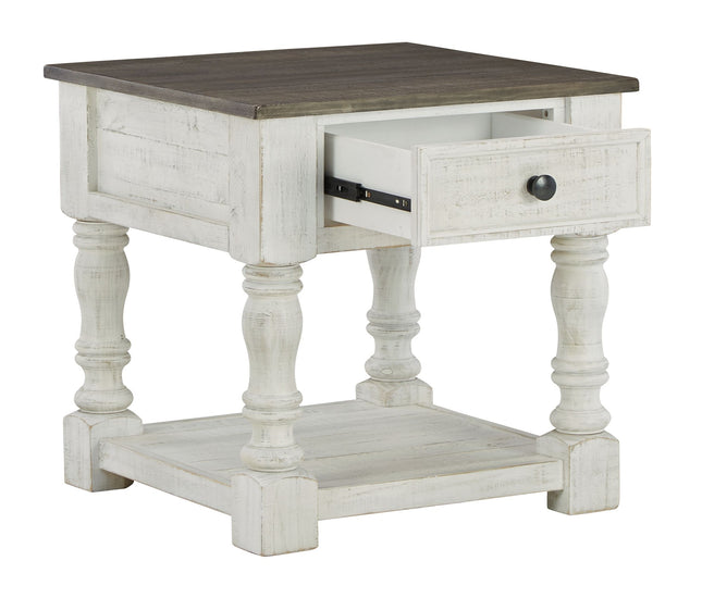 Havalance - White / Gray - Square End Table Signature Design by Ashley® 