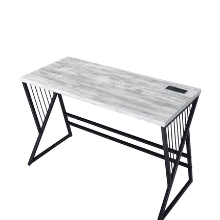 Collick - Writing Desk - Weathered Gray & Black Finish ACME 