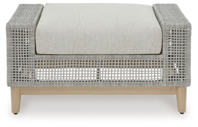 Seton Creek - Gray - Ottoman With Cushion Signature Design by Ashley® 