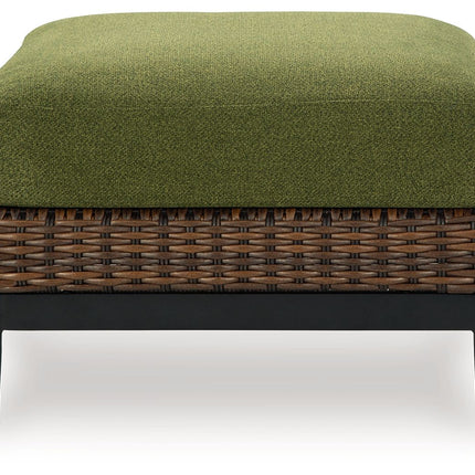 Horizon Hall - Brown / Green - Ottoman With Cushion Signature Design by Ashley® 