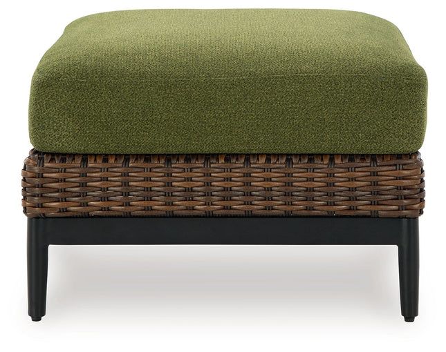 Horizon Hall - Brown / Green - Ottoman With Cushion Signature Design by Ashley® 