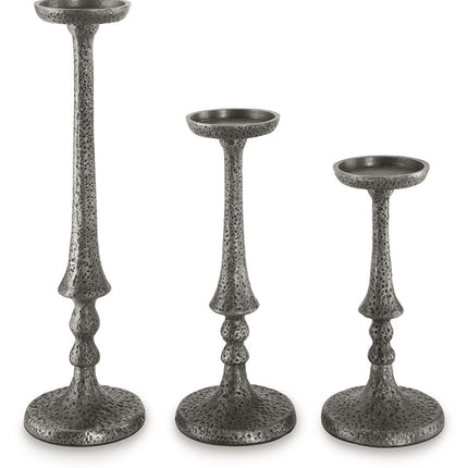 Eravell - Pewter Finish - Candle Holder Set (Set of 3) Signature Design by Ashley® 