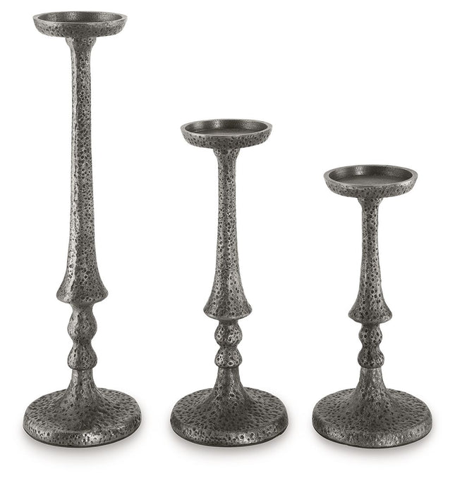 Eravell - Pewter Finish - Candle Holder Set (Set of 3) Signature Design by Ashley® 