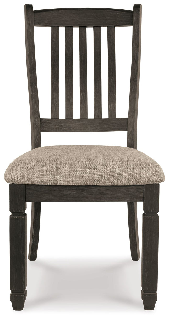 Tyler - Black / Grayish Brown - Dining Uph Side Chair (Set of 2) - Slatback Ashley Furniture 