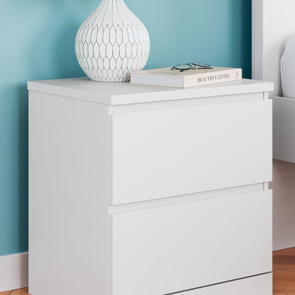 Onita - White - Two Drawer Night Stand Signature Design by Ashley® 