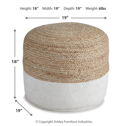 Sweed - Round - Pouf Ashley Furniture 