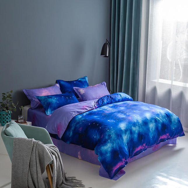 3-Piece Galaxy Sky Bedding Set Duvet Covers Without Filler