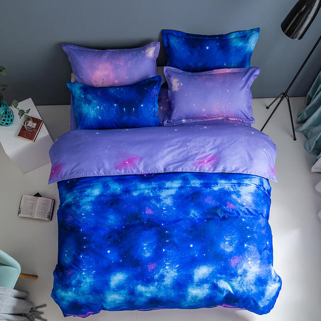 3-Piece Galaxy Sky Bedding Set Duvet Covers Without Filler