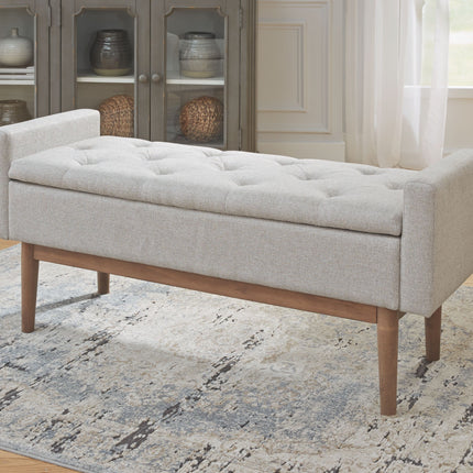 Briarson - Beige / Brown - Storage Bench Ashley Furniture 