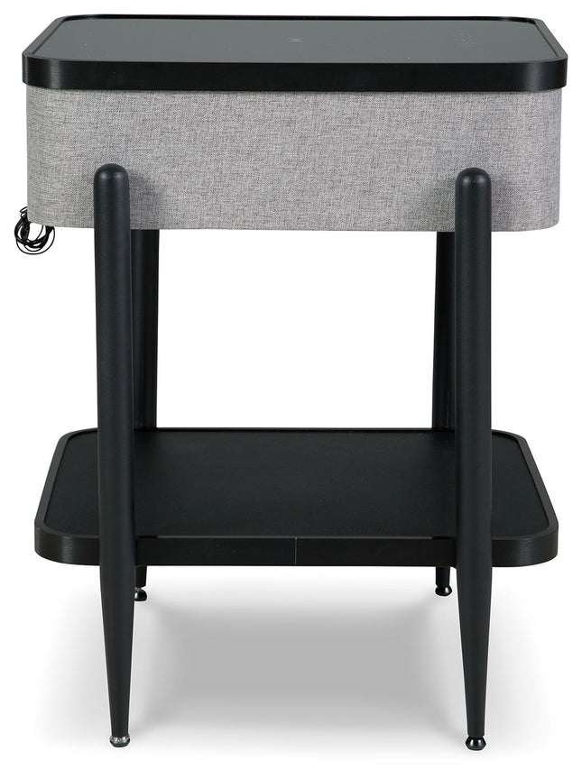 Jorvalee - Gray / Black - Accent Table With Speaker Signature Design by Ashley® 