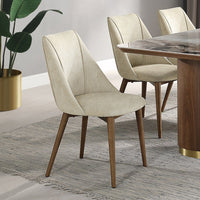 Thumbnail for Willene - Side Chair (Set Of 2) - Beige And Walnut - Tony's Home Furnishings