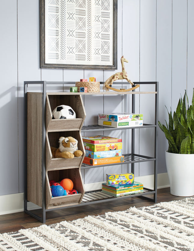 Maccenet - Grayish Brown / Gunmetal - Shoe Rack Ashley Furniture 