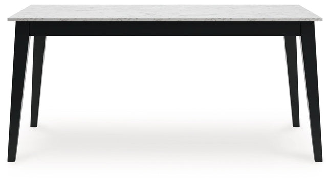 Jettaya - Black / White - Rectangular Dining Room Table Signature Design by Ashley® 