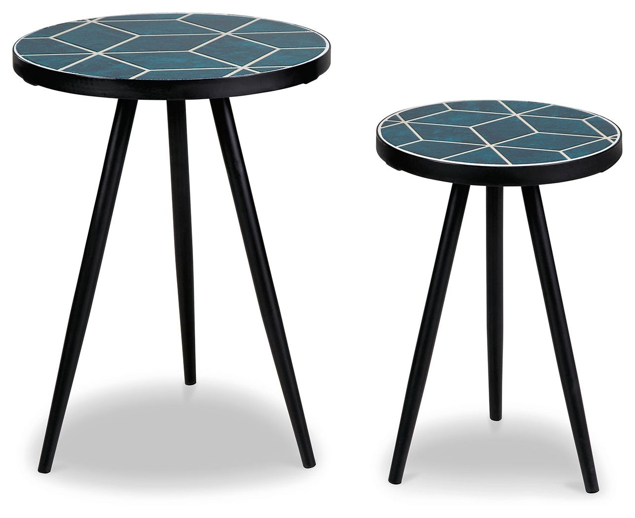 Clairbelle - Teal - Accent Table (Set of 2) - Tony's Home Furnishings