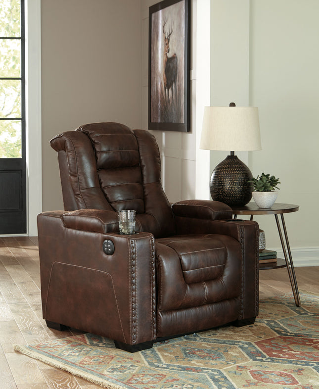 Owner's - Thyme - Pwr Recliner/Adj Headrest Ashley Furniture 