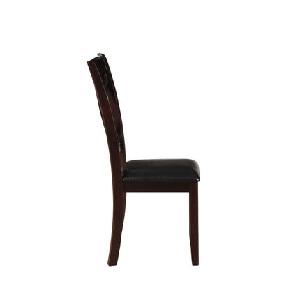 Katrien - Side Chair (Set of 2) - Black PU & Espresso ACME 