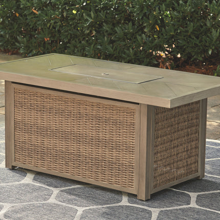 Beachcroft - Rectangular Fire Pit Table Ashley Furniture 