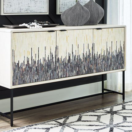 Freyton - White / Gray - Accent Cabinet Signature Design by Ashley® 