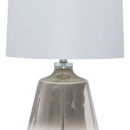 Jaslyn - Pearl Silver Finish - Glass Table Lamp Ashley Furniture 