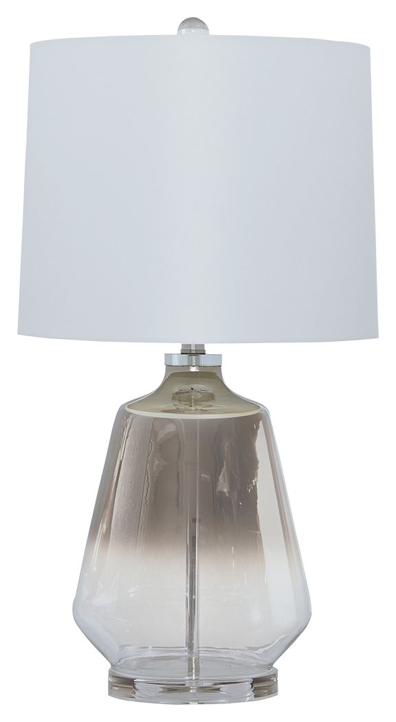 Jaslyn - Pearl Silver Finish - Glass Table Lamp Ashley Furniture 