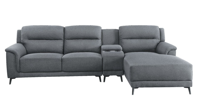 Walcher - Sectional Sofa - Gray Linen ACME 