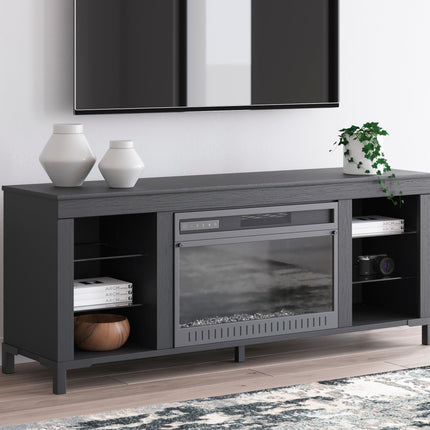 Cayberry - Black - TV Stand With Fireplace Signature Design by Ashley® 