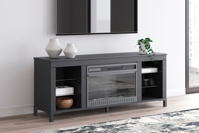 Cayberry - Black - TV Stand With Fireplace Signature Design by Ashley® 