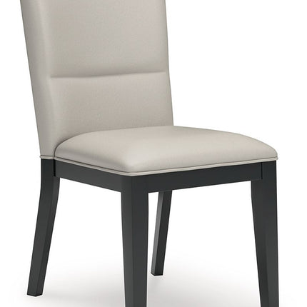 Glinari - Taupe / Black - Dining Upholstered Side Chair (Set of 2) Signature Design by Ashley® 