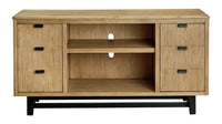 Thumbnail for Freslowe - Light Brown / Black - LG TV Stand W/Fireplace Option