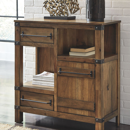 Roybeck - Light Brown / Bronze - Accent Cabinet Ashley Furniture 