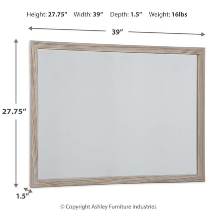 Hasbrick - Tan - Bedroom Mirror - Tony's Home Furnishings