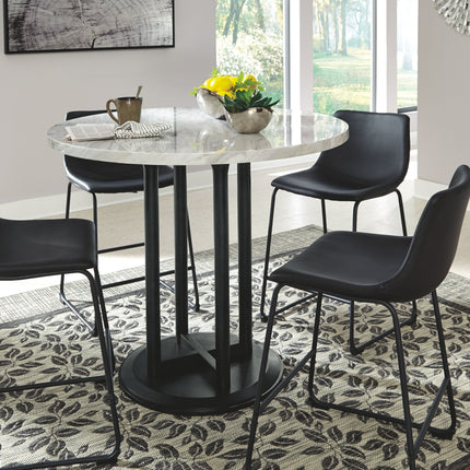 Centiar - Black / Gray - Round Dining Room Counter Table Signature Design by Ashley® 