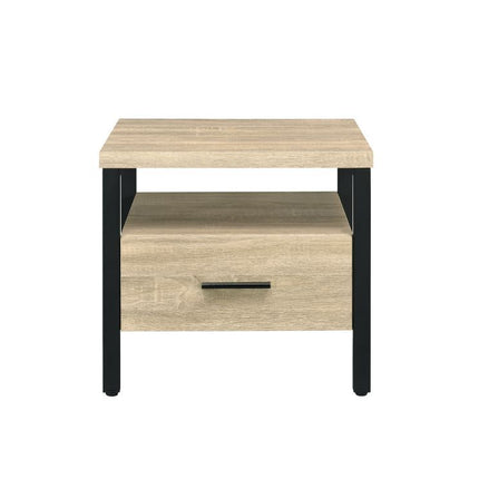 Yawan - Accent Table - Oak & Black Finish ACME 