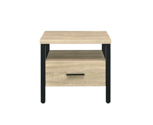 Yawan - Accent Table - Oak & Black Finish ACME 