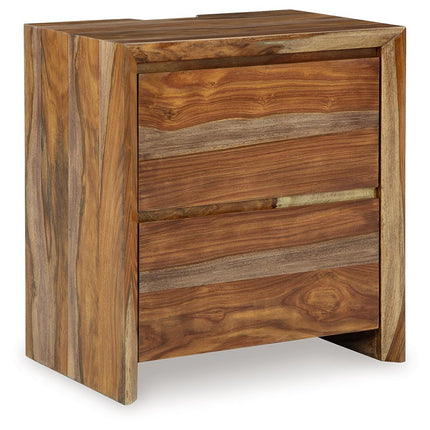 Dressonni - Brown - Two Drawer Night Stand - Tony's Home Furnishings