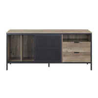 Nantan - TV Stand - Rustic Oak & Black Finish - 28