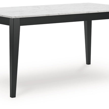 Jettaya - Black / White - Rectangular Dining Room Table Signature Design by Ashley® 