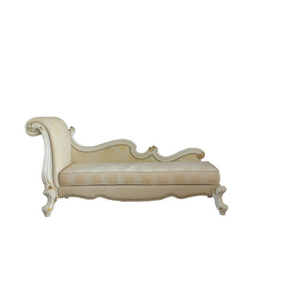 Picardy - Chaise - Antique Pearl & Fabric ACME 