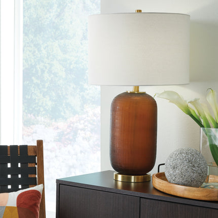 Farberman - Amber - Glass Table Lamp Signature Design by Ashley® 