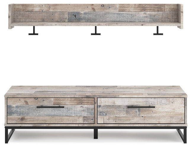 Neilsville - Whitewash - Bench With Coat Rack Signature Design by Ashley® 