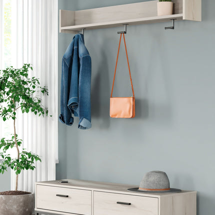 Socalle - Natural - Bench With Coat Rack Signature Design by Ashley® 